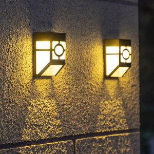 LED Wall Lights Outdoor Waterproof Wireless Landscape Lighting Lamp Colorful for Home/Fence/Yard/Driveway