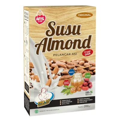 Afis Life Almond Pelancar Asi serbuk minuman