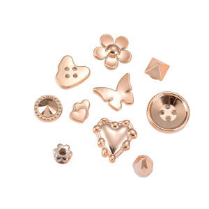 10Pcs/Set Luxury Style Crocs Jibbitz Charms Pearl Buckle Crystal Diamond Shoe Decoration Detachable Shoe Buckle for Crocs