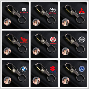 Creative Car Logo keychain Motorcycle keychain Alloy Metal Keyring for Car Toyota Honda Proton Perodua Yamaha NISSAN BMW Benz Mitsubishi Suzuki