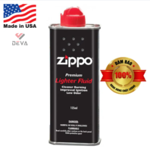 Bình Xăng Zippo Thơm dung tích 125ml Bén Lửa Tốt Ngọn Lửa Xanh Đẹp Phụ Kiện Cho Hộp Quẹt Bật Lửa Zippo Xăng Thơm Hàng chính hãng Deva shop