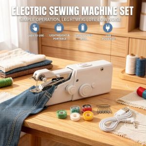 Handheld Sewing Machine Portable Mini Hand Held Sewing Machine Cordless Electric Stitching Device