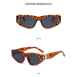 Kacamata Hitam Wanita Double B Logo Anti Uv Fashion Retro Vintage Frame Persegi Minimalis Kekinian