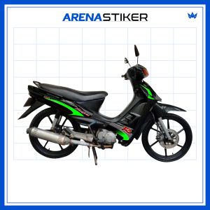 SH18c Sticker Shogun Kebo Stiker Striping Lis Suzuki Shogun Kebo 110 R Variasi Retro Design Racing Lz