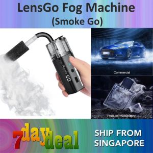 LENSGO Smoke Go Handheld Fog Machine (30W) - Dry Ice Effects for Wedding / Birthday / Event Photography Videography / Live Streaming / Gaming / Filming