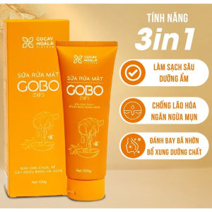 [Combo Chăm da mặt] Sữa Rửa Mặt GOBO 100g + Kem Chống Nắng Bơ Nghệ 30ml + Tẩy Da Chết Cafe 100g Cỏ Cây Hoa Lá