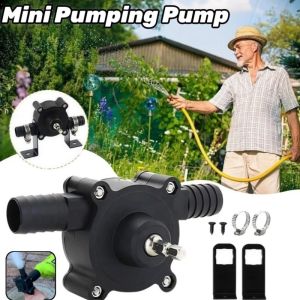 Portable Hand Drill Water Pump 12V Mini Electric Water Pump Self Priming Centrifugal Pump for Garden
