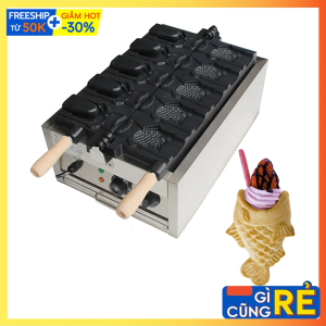 Máy làm bánh cá taiyaki đựng kem dùng điện