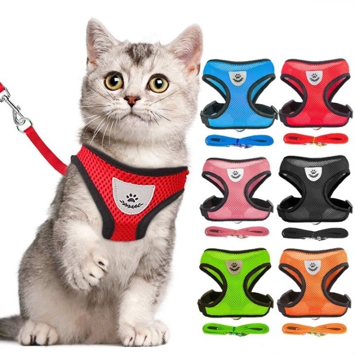 Pet Harness and Leash Set Puppy Cat Vest Harness Collar For Cat Small