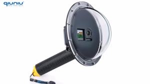 QIUNIU 45m Waterproof Dome Port for DJI Osmo Action 3/4 Camera Underwater Diving Housing Case w/ Float Hand Grip Accessories