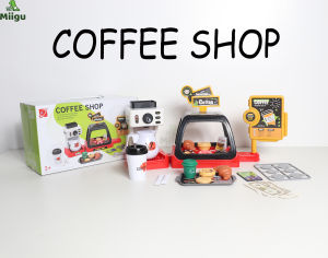 Miigu Baby Mini Coffee Machine/Shop Toys With Sound and 41pcs Acc For Kids