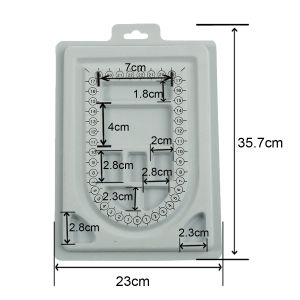 Gray Flocked Bead Board Bracelet Beading Organizer Professional Jewelry Making Tray WorkBenches Size Measuring Plate Craft Tool Accessories