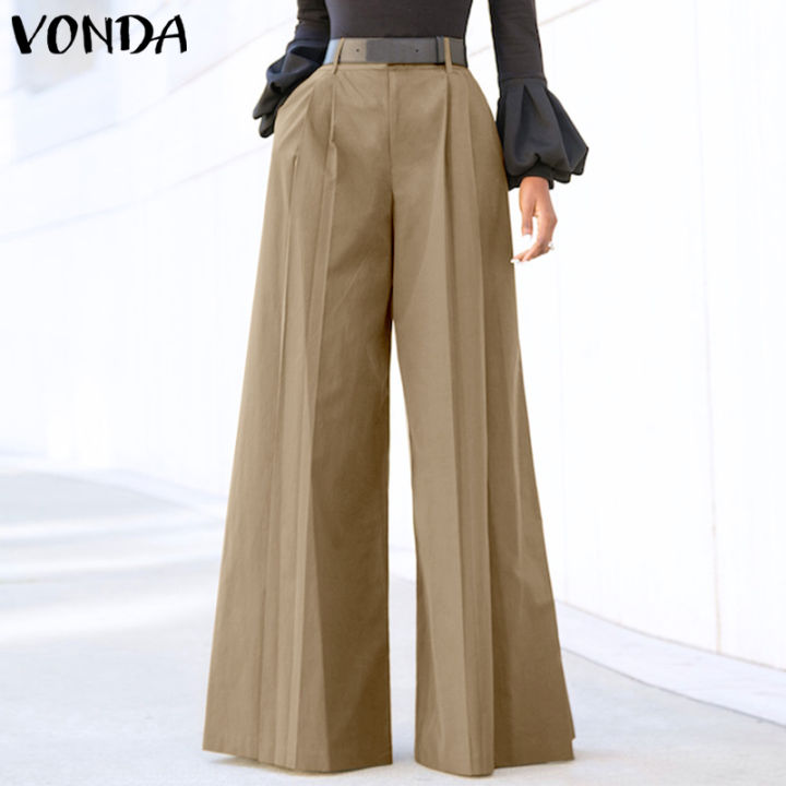 VONDA Womens Formal Elegant Dress Pants Work Ladies Office OL
