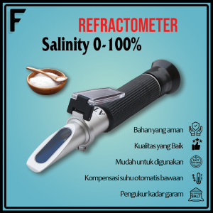 Salinity Refractometer Alat Ukur Kadar Garam Asin Laut Payau