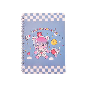 Diary Book A5 cartoon Spiral Notebook aesthetic notepad personalized Double Metal Ring 60Sheets School Office Stationery Supplies