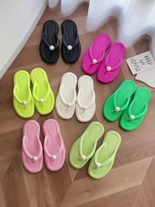 [Free Shipping] Simple And Elegant Pearl-Colored EVA Flip-Flops Perfect For Summer Beach Vacations WomenS Sandals