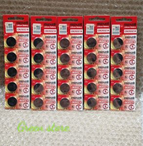 Combo 5 vỉ CR2032 /CR 2032 Lithium Maxell 3V dùng cho smartkey xe máy ô tô - Made In Japan