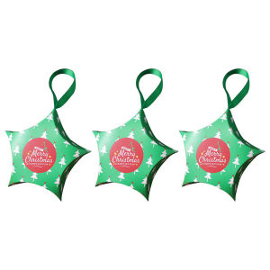 (10 Pack) Christmas Treat Gift Wrapping Boxes for Xmas Presents Goodie Candy Paper Boxes Party Favor Supplies Cardboard Cookie Gift Box