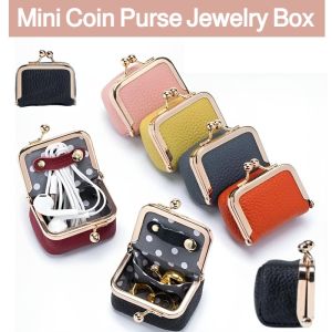 New Retro Style Coin Purse Mini Top Layer Cowhide Storage Bag Womens Genuine Leather Fashion Lipstick Bag Small Clip Bag钻戒首饰零钱包