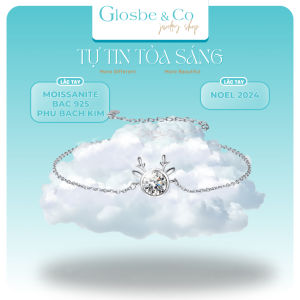 Lắc Tay Noel 2024 Glosbe & Co Bạc 925 Đính Kim Cương Moissanite 4Ly5 Với Thiết Kế Độc Đáo Và Đáng Yêu - LMOI01