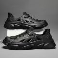 Rubber Shoes For Men Summer Outerwear Lace-up Hole Shoes Anti-Slip Breathable Rubber Clogs. 