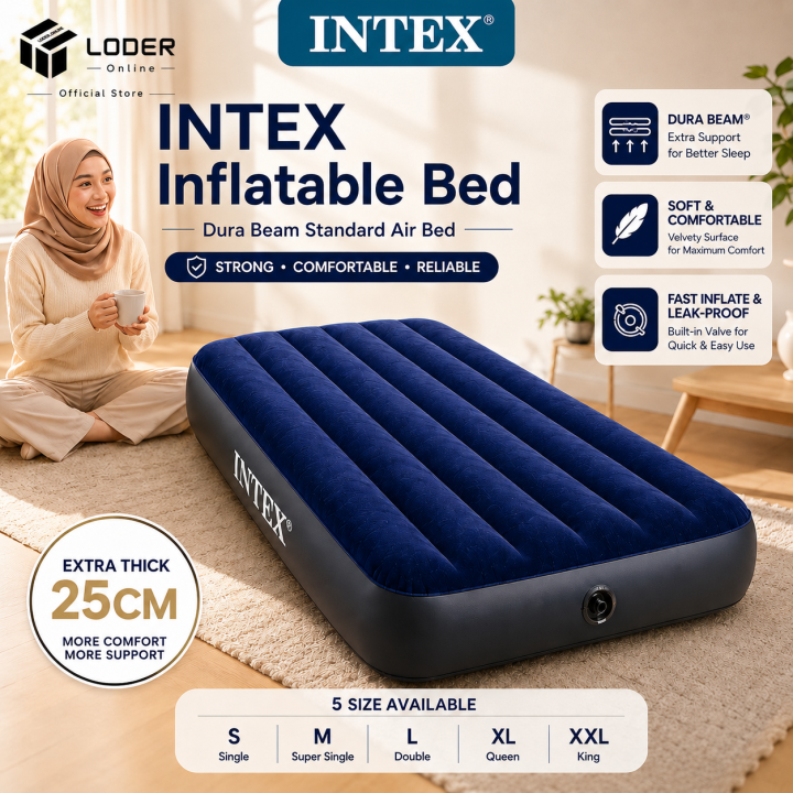 LODER%20INTEX%205%20Sizes/%2025cm%20Extra%20Thick%20Dura%20Beam%20Standard%20Inflatable%20Air%20Bed%20Air%20Mattress%20Tilam%20Angin%20-%20Image%202
