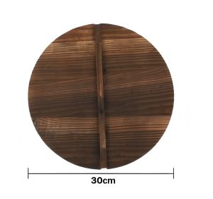 30/40cm Wooden Wok Cover Anti-Scalding Chinese Fir Pot Lid Hand Crafted Wooden Pot Cover COD