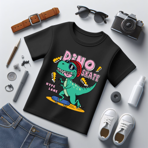 Code8.id DTF Kaos Harian Anak Laki Laki Karakter Dinosaurus Keren Best Seller Awan MURAH DAN TRENDY