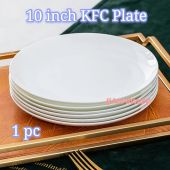 Melamine Dinner Plates Round Coupe Plate 10 Inch / KFC Plate  Suitable for Home / Restaurant / Cafe / Food Court / Catering use Pinggan Piring Makan Pinggan Bulat Restoran Melamin Putih