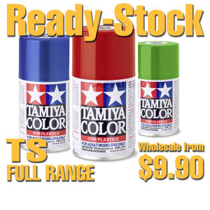 Tamiya TS Color Spray Paint TS-1 to TS-50 –Lacquer Spray for Plastic Model KitCarsAircraftGunpla