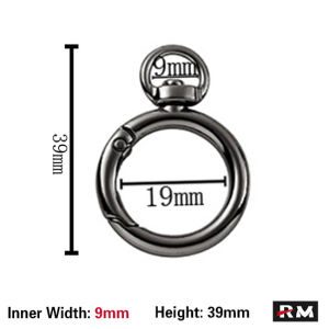 2-Pack |Square-Tail Spring Ring Bag Connector Bag Strap Webbing Chain Hook 8-Shaped Square Ear Opening Spring Lock DIY Keychain Luggage And Clothing Accessories Hook Pet Dog Buckle