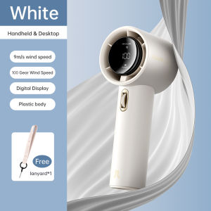 JisuLife Portable Handheld Fan Pro1&Pro1S Strong Wind 100 Level Adjustment LED Display 5000 mAh Long Battery Life Turbo Mini Fan Rechargeable For Travel Commuting Outdoor Sports Office