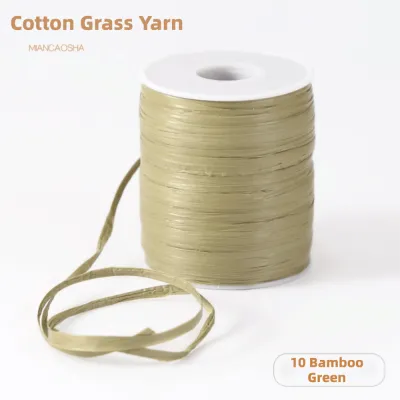 W5YR 120M Per Roll Raffia Thread Durable Weaving Crochet Yarn Premium Quality Eco-Friendly Hook Hat Ribbon DIY