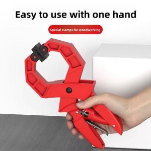 HUNIU 8 in Heavy Duty Spring Clamp Fixing Strong Grip Large Woodworking Clip Professional Ergonomic Handle Quick Grip Clamp for DIY Home Improvement