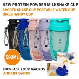 New 590ML Protein Shake Cup for All Year Adult Female Sports Enthusiasts  Thickened Cup Body  Healthy Drinking  Easy to Clean