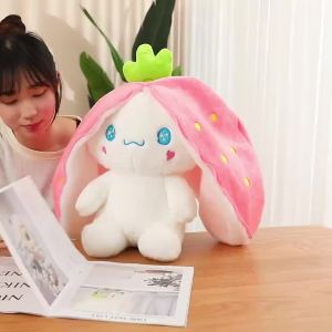 FCJOJO CASTLE Lovely Cinnamoroll Plushie Shapeshifting Carrots and Strawberries Pineapple Plush Toys Funny Holiday Gifts for Kids