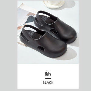 KIME รองเท้าแบบสวม รองเท้าแตะสุขภาพ รองเท้าคลุมส้น รองเท้าแฟชั่นผู้หญิง  แฟชั่น กันลื่น พื้นหนา 3 ซม.