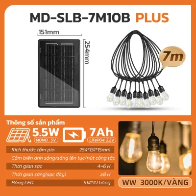 Đèn Trang Trí Ngoài Trời Năng Lượng Mặt Trời MODI SOLAR Chống Nước Trang Trí Tết Quán Cà Phê