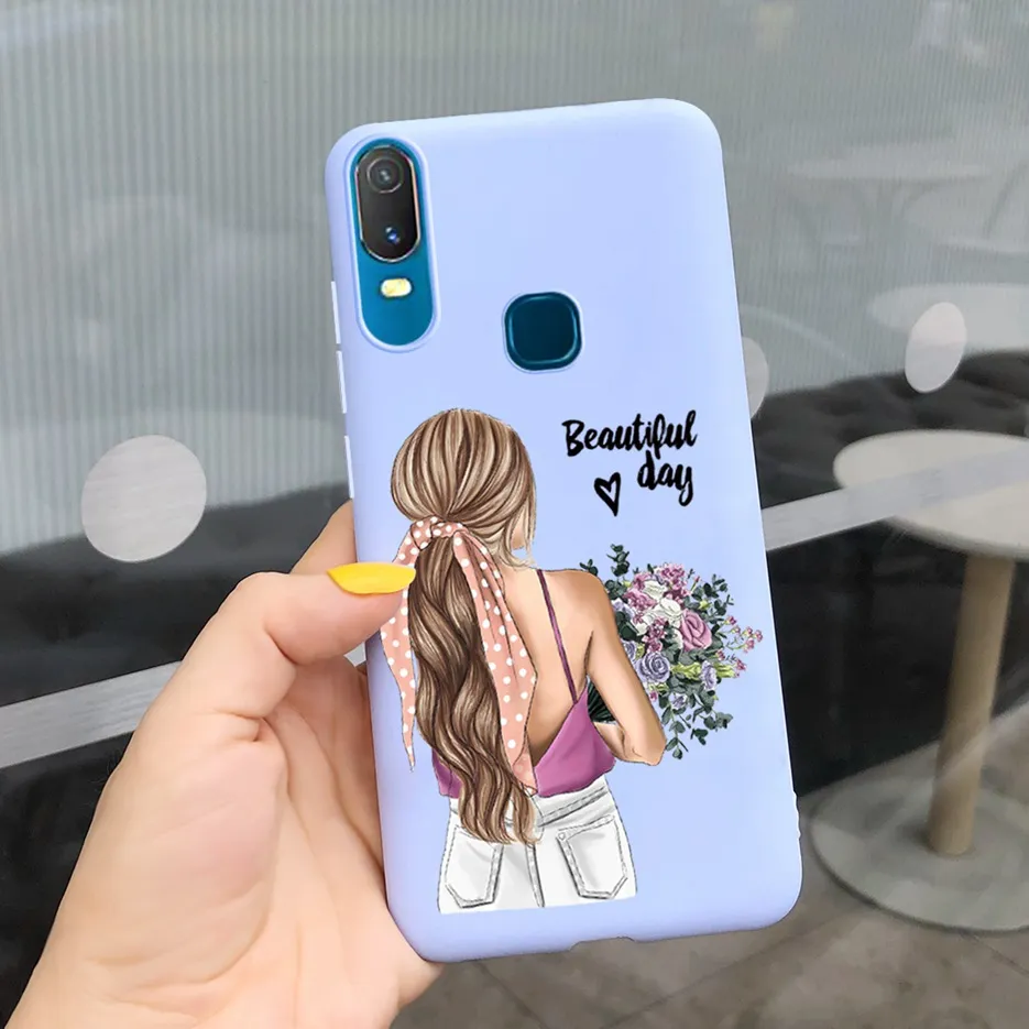 Protective Shell For Vivo Y11 2019 Case 1906 Pretty Girl Soft Silicone Back  Cover For Vivo Y11 Case