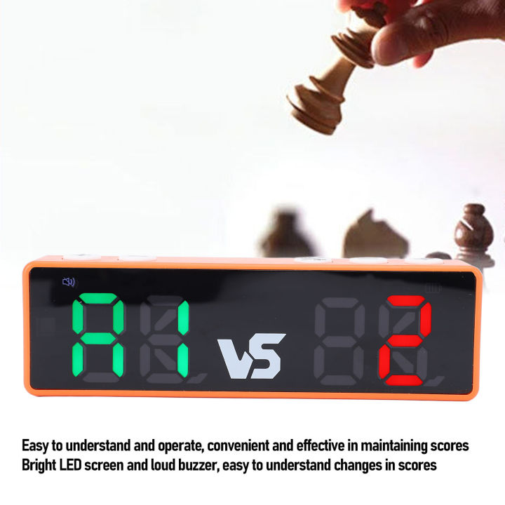 Scoreboard Mini Programable Hilitand Mini Digital Scoreboard 4 Digit Bright LED Screen Loud Buzzer ...