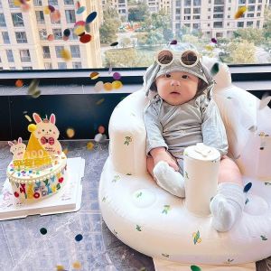 Baby Inflatable Chair Inbuilt Air Pump For Shower or Outdoor