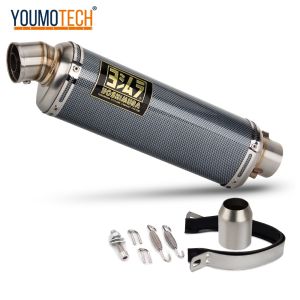 51MM Motorcycle Exhaust  System Tail Pipe Modify Yoshimura GP T98 Canister Muffler Escape Moto with DB Killer Universal For Yamaha xmax300 PCX125  Z900 CBR500R CFmoto 250SR 400NK Versys 650 XSR700 NSS 300 FORZA350 etc