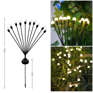 Vimite 6/8/10 LED Solar LED Flowering Bushes And Grasses Garden Light Outdoor Waterproof Color Changing Firefly Swaying Light for House Lawn Garden Decor Solar Lampu