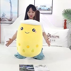 25CM Bubble MilkTea Plush Toy Simulation Statue Boba Tea Cup Baby Plush Doll