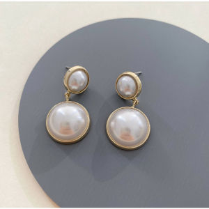 ANTING KOREA RETRO PEARL ANTING TITANIUM TUSUK GIWANG ELEGANT AKSESORIS WANITA FASHION IMPORT ANT44 ZIORRA