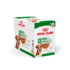Royal Canin Mini Ageing 12+ Wet Dog Food Pouch Complete Senior Dog Nutrition for Small Breeds (12+ Years)