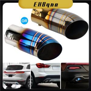 EHBqna 1ชิ้นท่อไอเสียรถยนต์ทั่วไปท่อไอเสียสแตนเลสประสิทธิภาพสูงท่อไอเสียแบบตรงผ่านเพิ่มเสียงและสไตล์