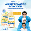 [Ayudia's Favorite] Biodef Sabun Mandi Jaga Skin Barrier Whitening Paket Pump 550ml dan Refill Pouch 400ml Sabun Mandi Cair Untuk Meredakan Jerawat Punggung, Back Acne, Minyak Pada Kulit, Sensitif, dan Kulit Kering. 