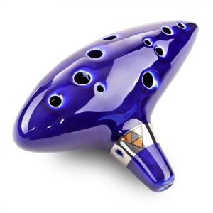 Suling Seruling Ocarina 12 Lubang Alto Nada C Bahan Keramik