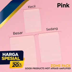 Travel Pouch Plastik Polos | Drawstring Tas Serut| Kantong Serut Kosmetik | Tas Serut Pouch Bag